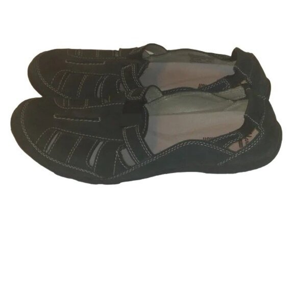 Clarks Gray Soft Cushion Nubuck Leather Flats - Picture 4 of 4